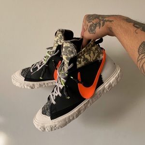 Nike Blazer Ready-Made Blazer Black and Orange High-Top Sneakers